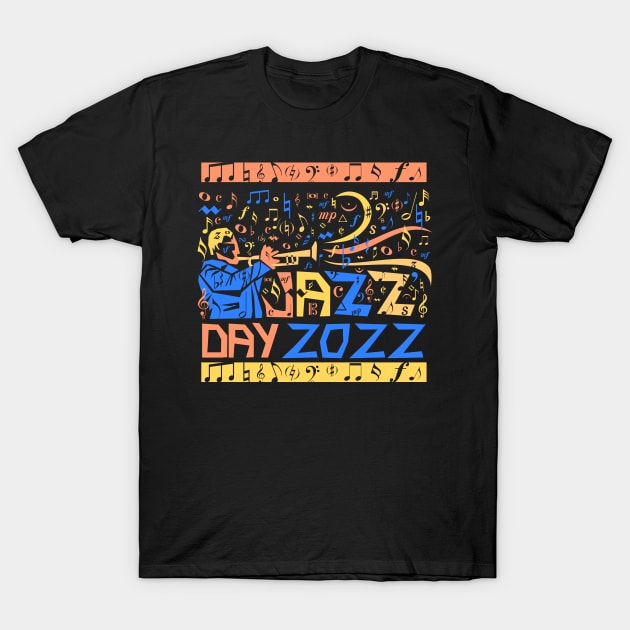 Funny Jazz Day 2022 Trumpet Player T-Shirt by jazzworldquest